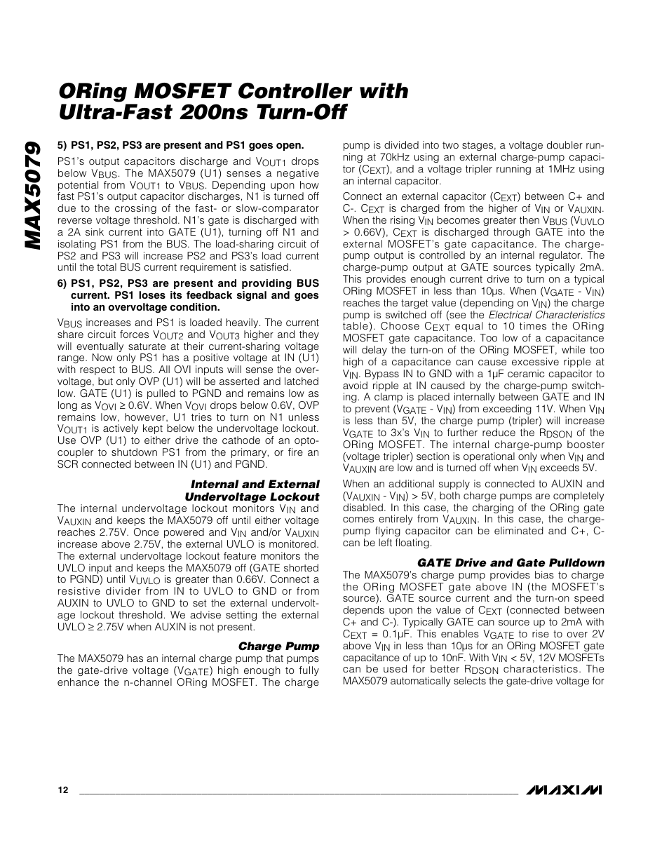 Rainbow Electronics MAX5079 User Manual | Page 12 / 18