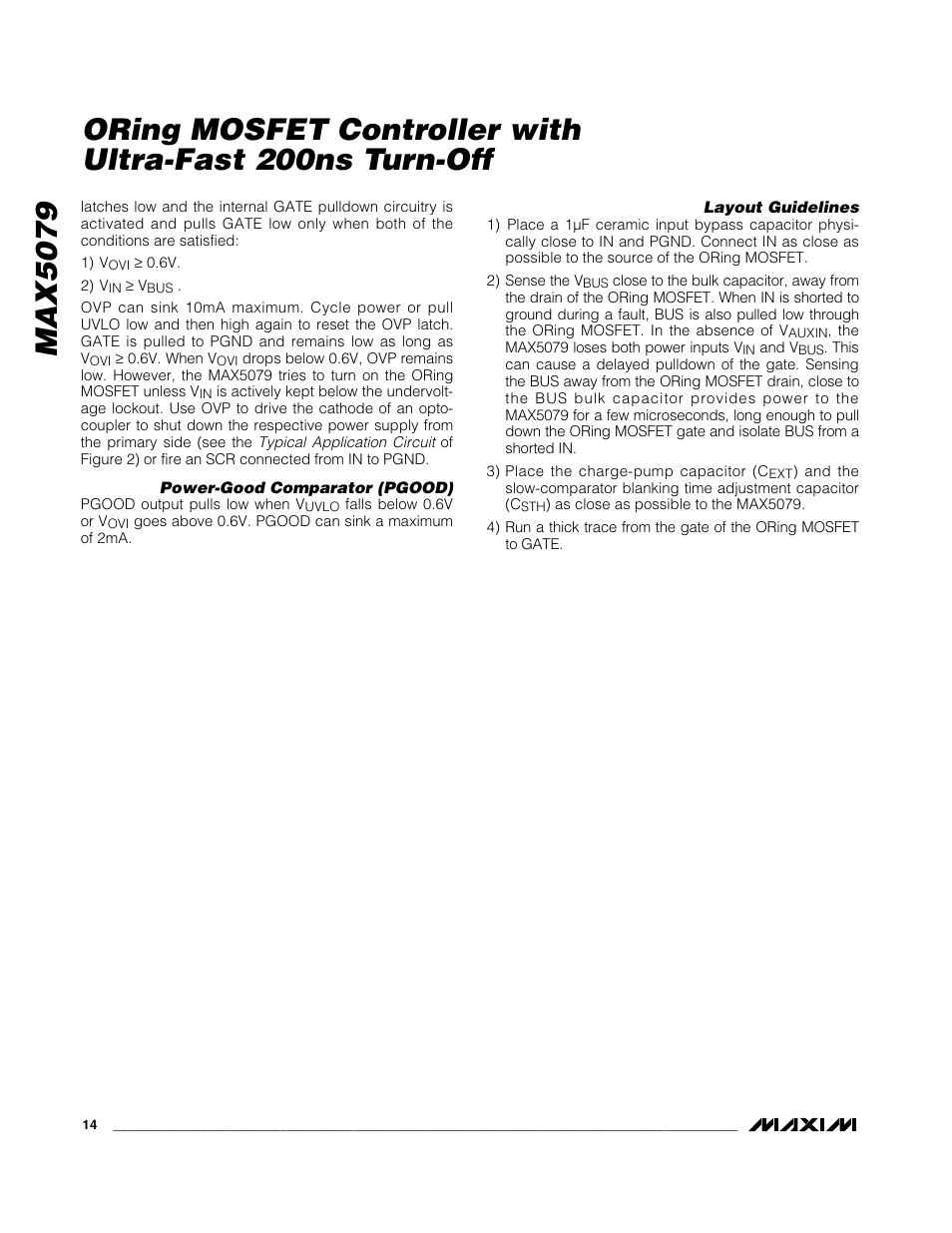 Rainbow Electronics MAX5079 User Manual | Page 14 / 18