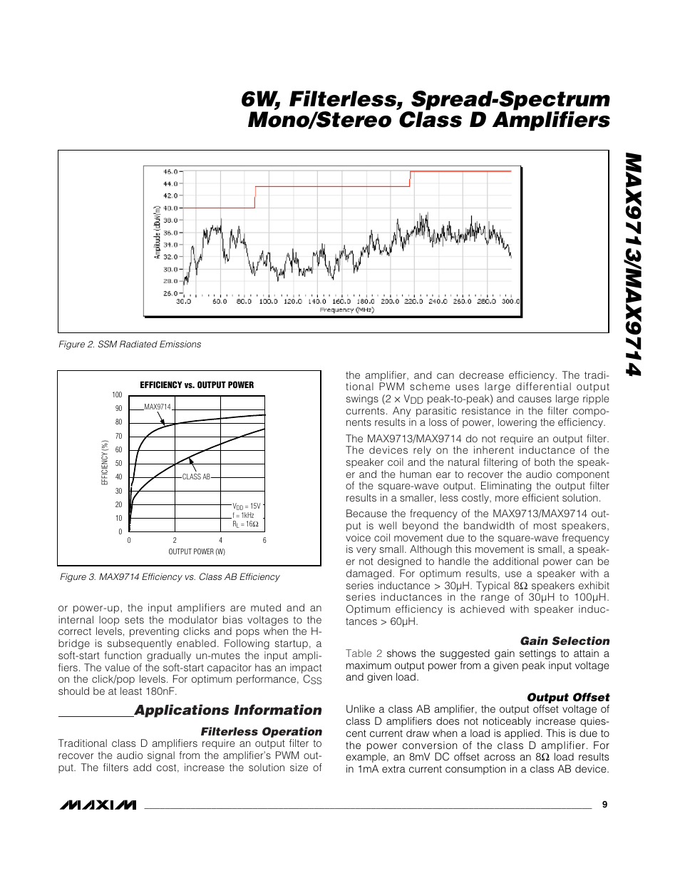 Applications information | Rainbow Electronics MAX9714 User Manual | Page 9 / 18