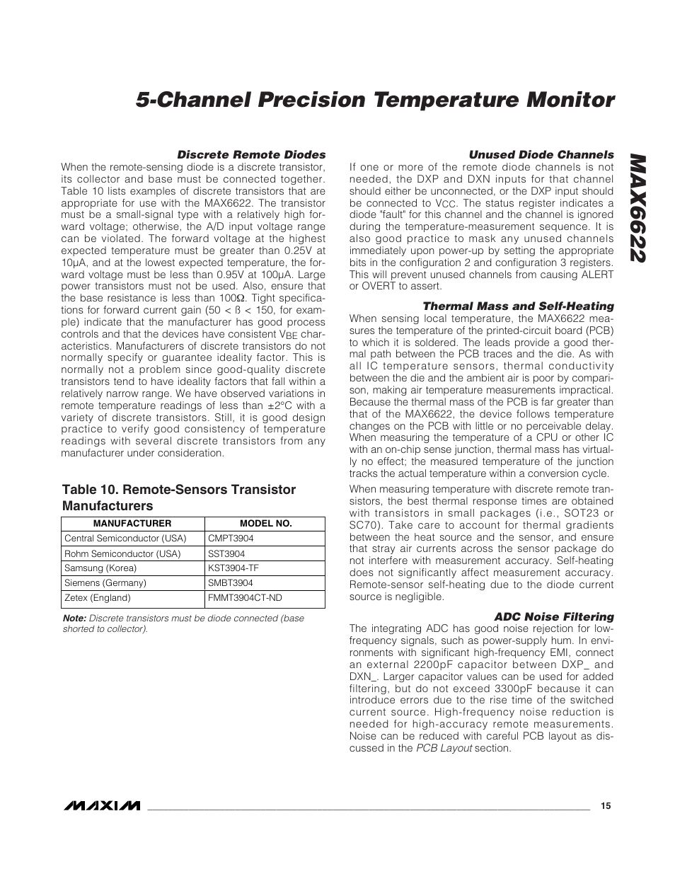 Rainbow Electronics MAX6622 User Manual | Page 15 / 18