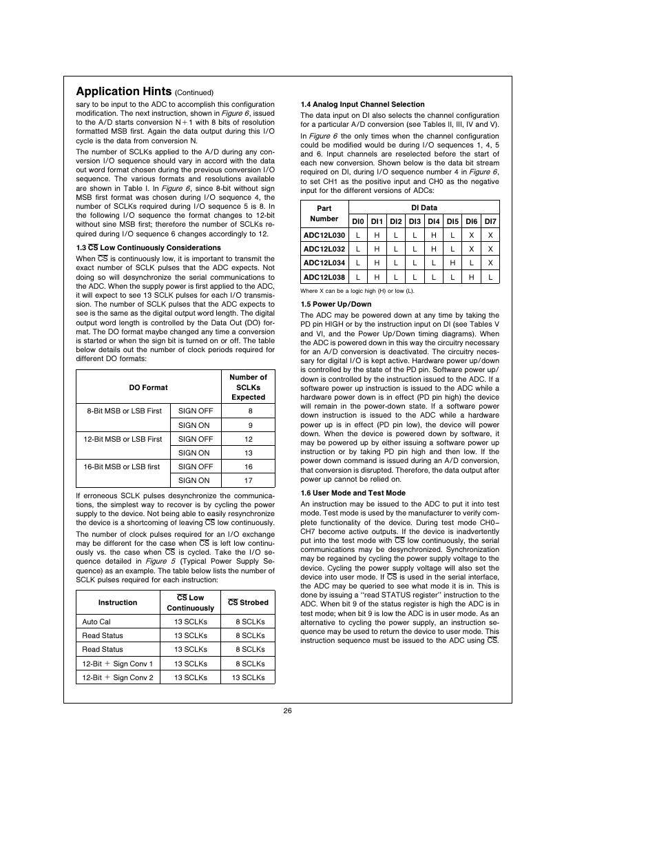 Application hints | Rainbow Electronics ADC12L038 User Manual | Page 26 / 40