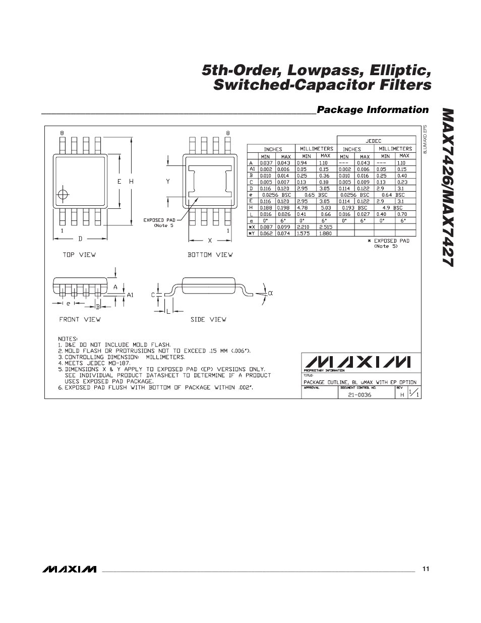 Rainbow Electronics MAX7427 User Manual | Page 11 / 12