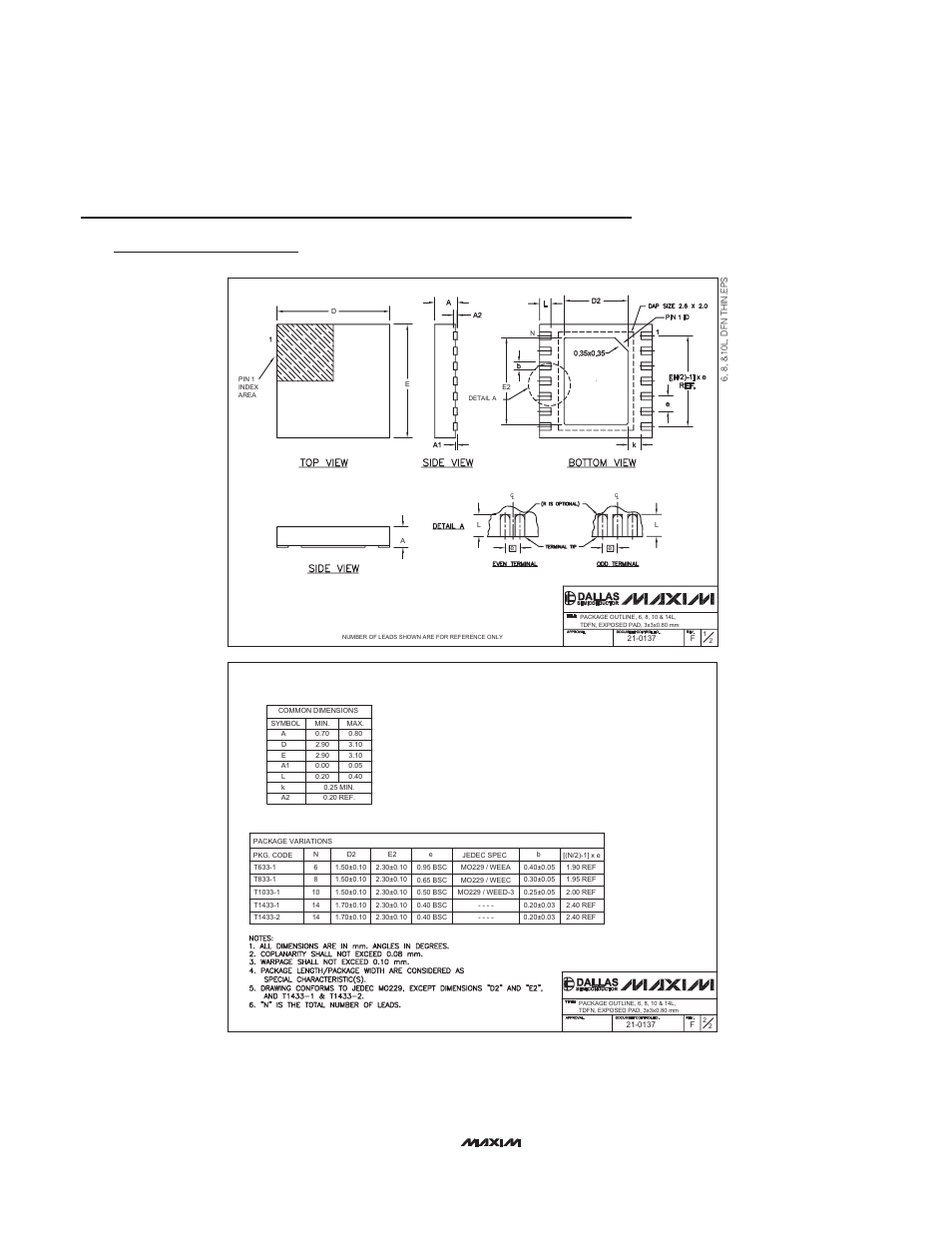 Package information | Rainbow Electronics MAX8719 User Manual | Page 10 / 10