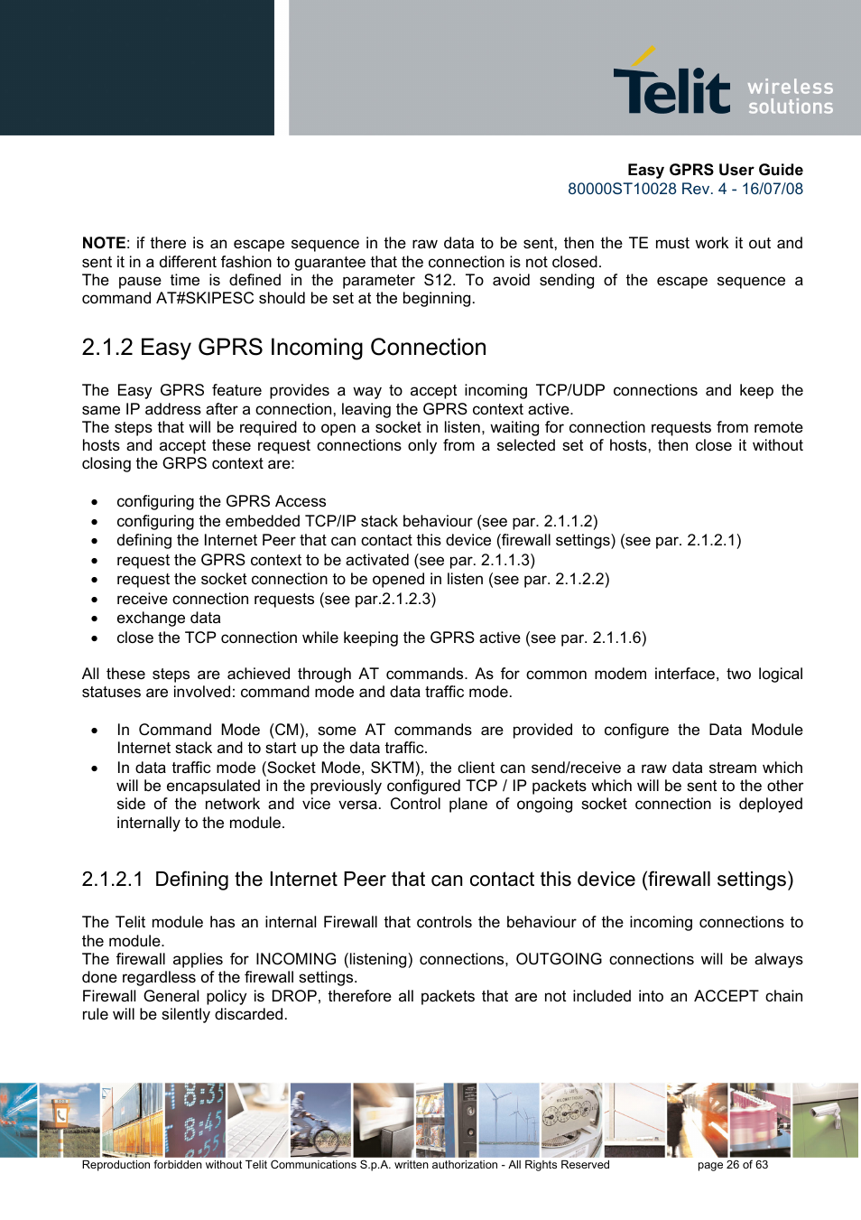 2 easy gprs incoming connection | Rainbow Electronics GM862-QUAD-PY User Manual | Page 26 / 63