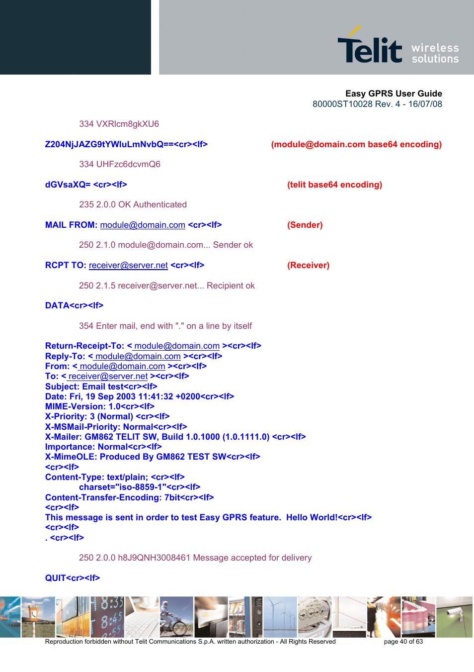 Rainbow Electronics GM862-QUAD-PY User Manual | Page 40 / 63