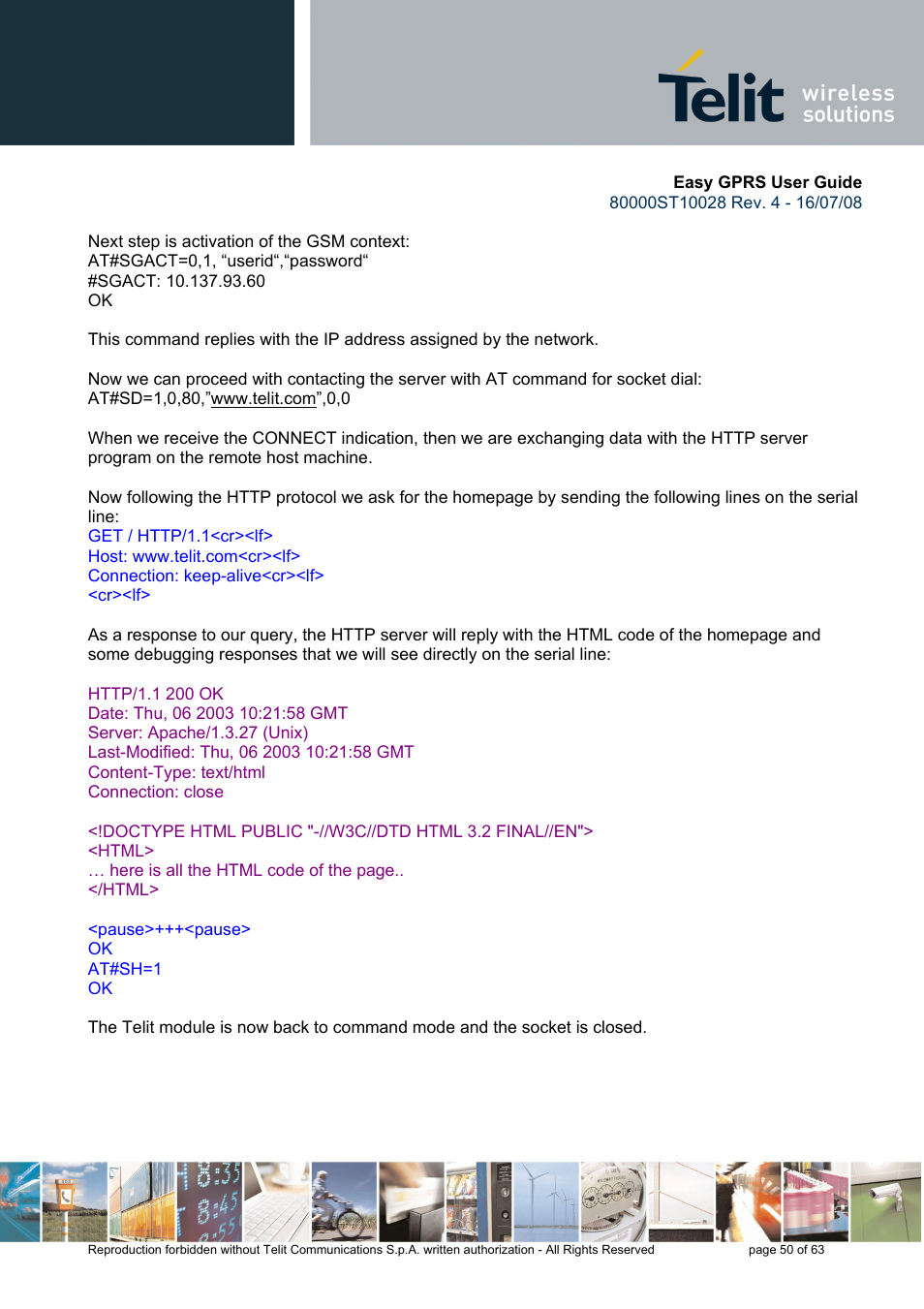 Rainbow Electronics GM862-QUAD-PY User Manual | Page 50 / 63