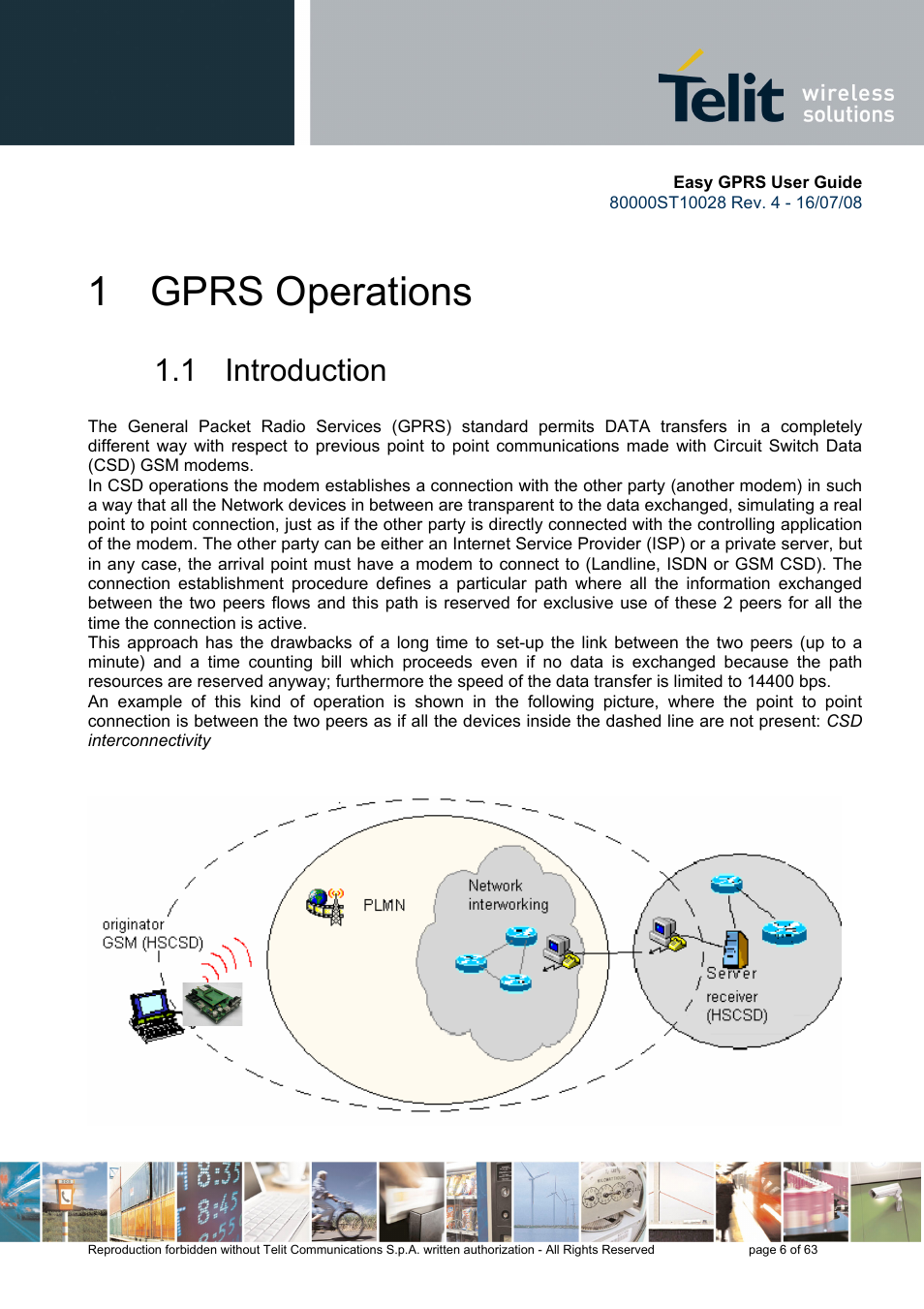 1 gprs operations, 1 introduction | Rainbow Electronics GM862-QUAD-PY User Manual | Page 6 / 63