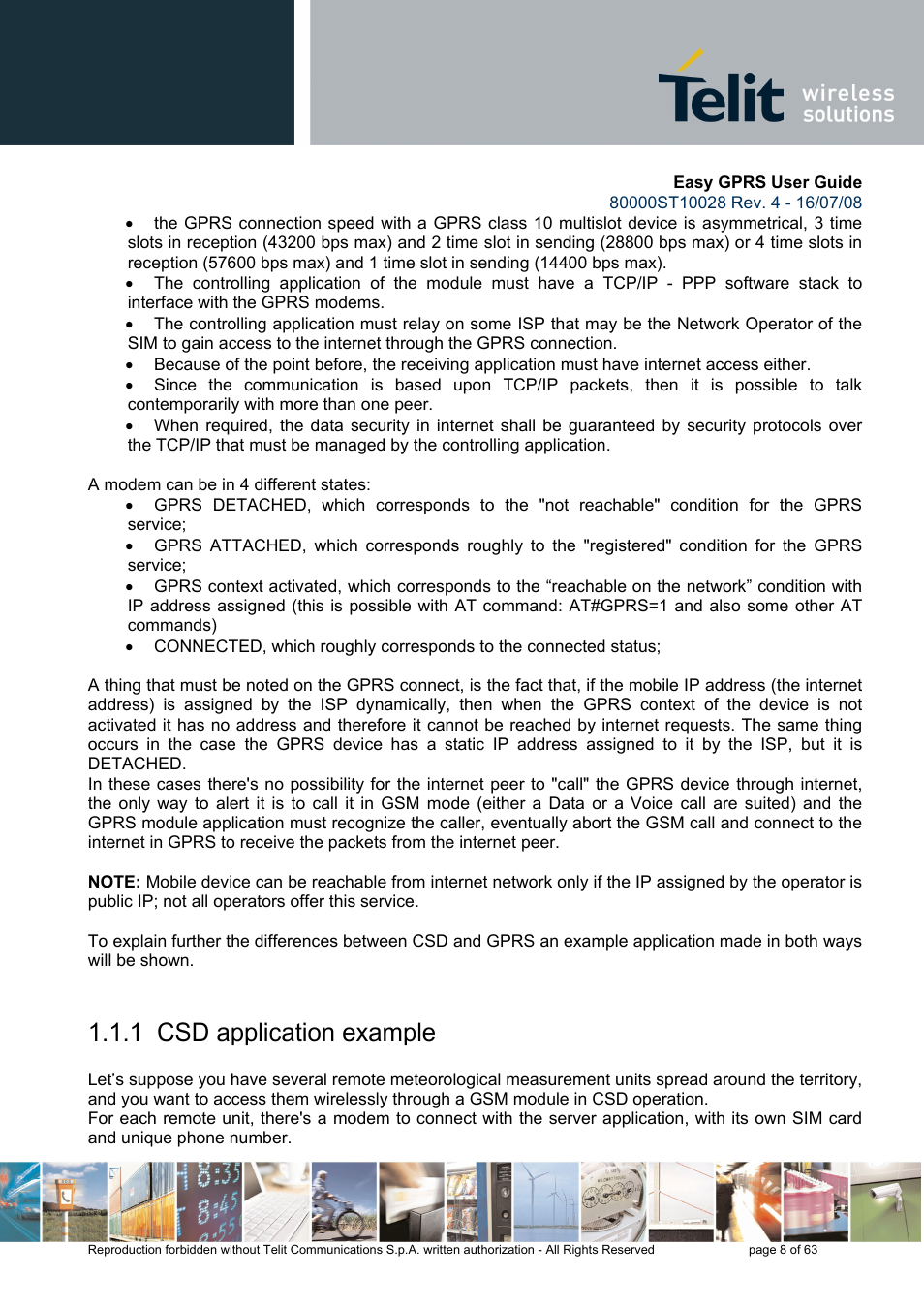 1 csd application example | Rainbow Electronics GM862-QUAD-PY User Manual | Page 8 / 63