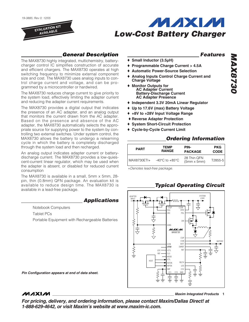 Rainbow Electronics MAX8730 User Manual | 29 pages