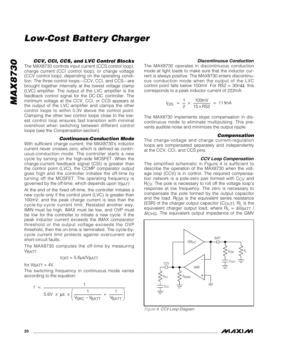 Max8730 low-cost battery charger | Rainbow Electronics MAX8730 User Manual | Page 20 / 29