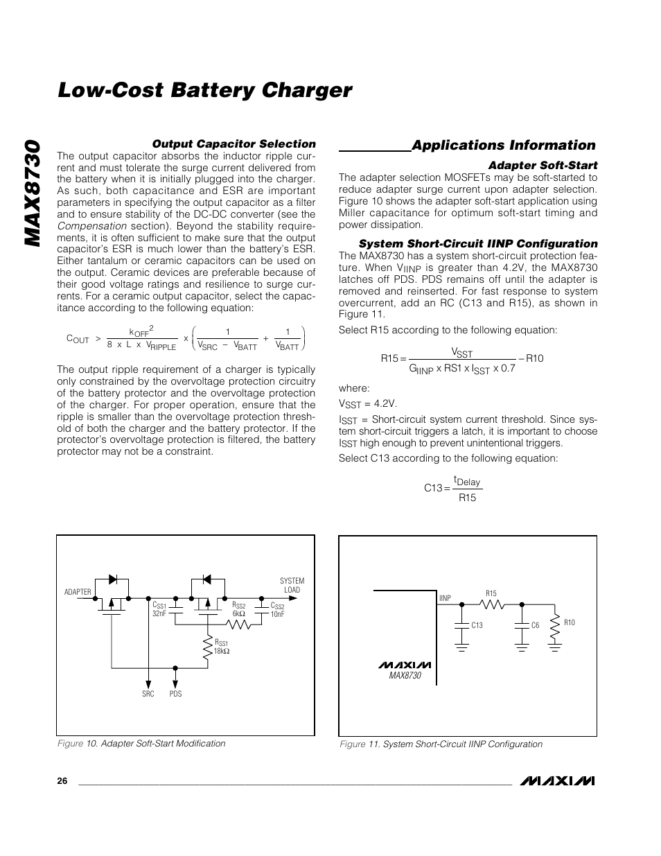 Max8730 low-cost battery charger, Applications information | Rainbow Electronics MAX8730 User Manual | Page 26 / 29