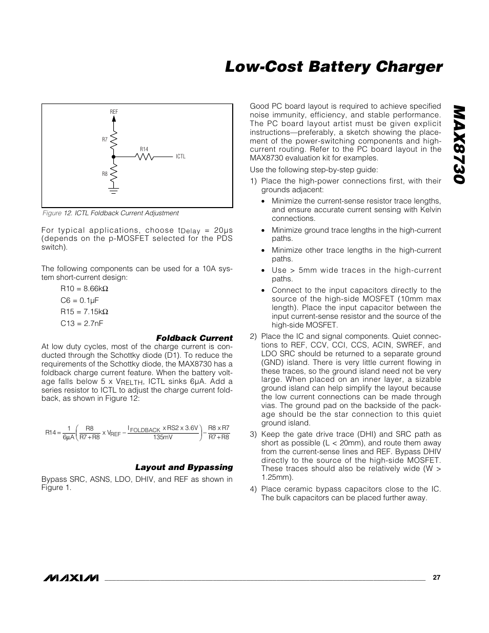 Max8730 low-cost battery charger | Rainbow Electronics MAX8730 User Manual | Page 27 / 29