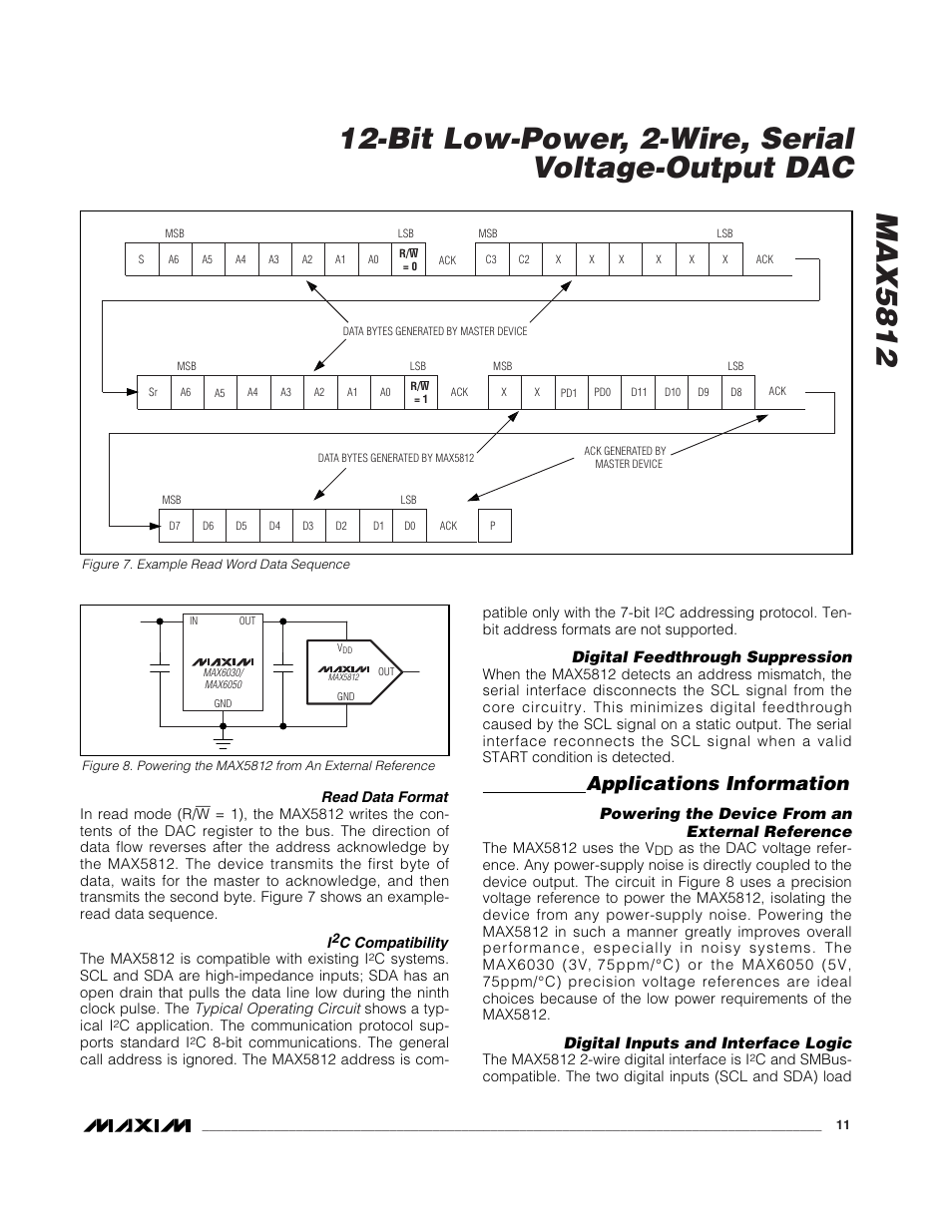 Applications information | Rainbow Electronics MAX5812 User Manual | Page 11 / 13