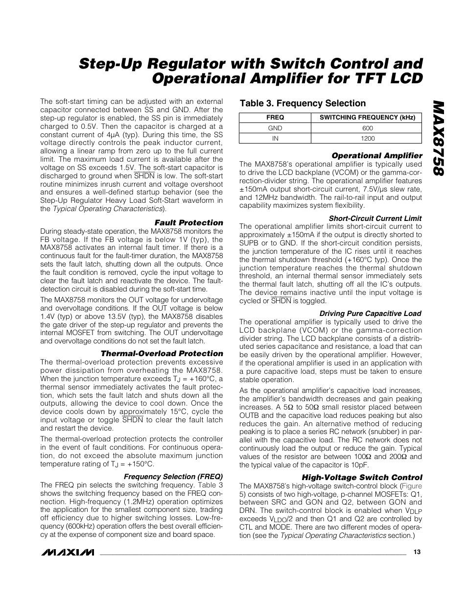 Rainbow Electronics MAX8758 User Manual | Page 13 / 20