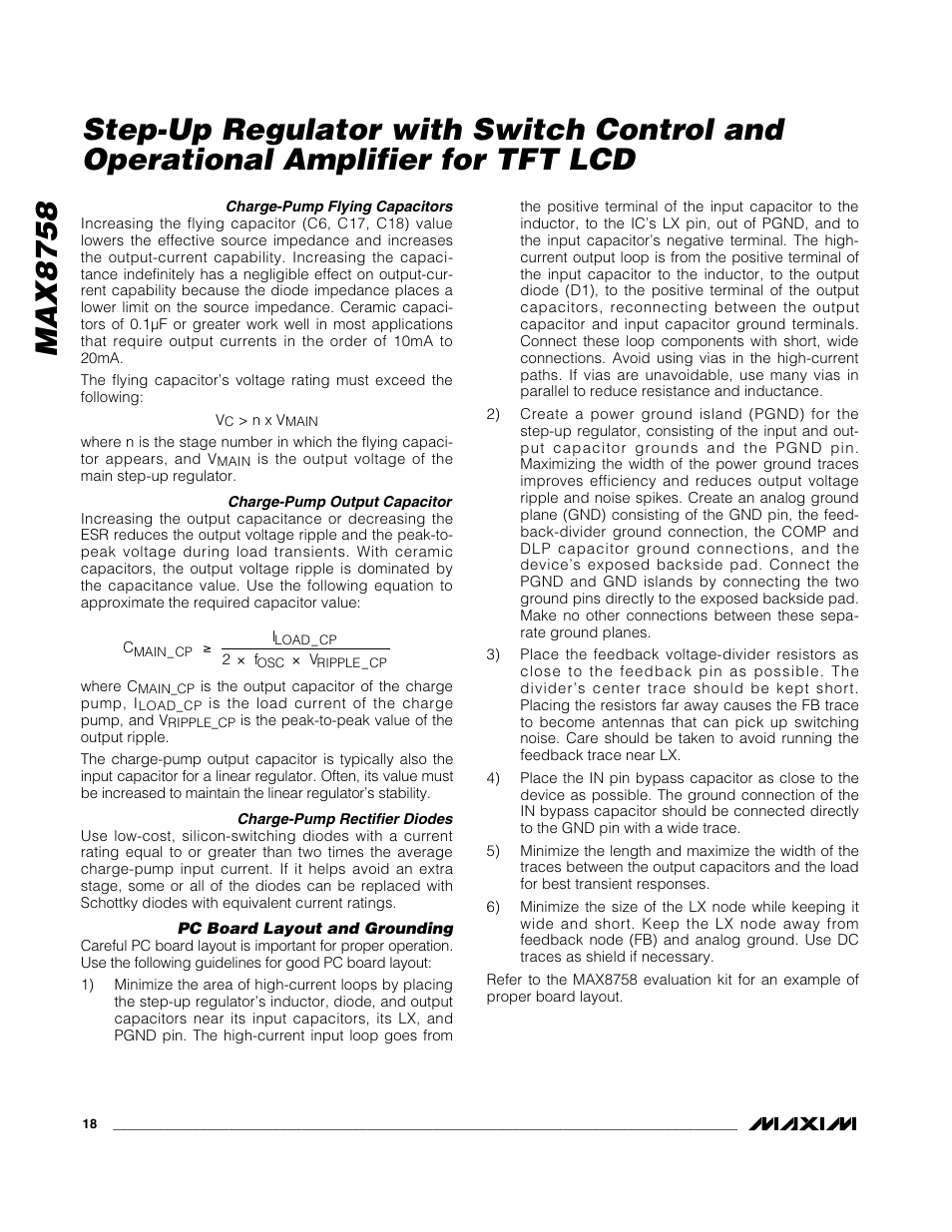 Max8758 | Rainbow Electronics MAX8758 User Manual | Page 18 / 20