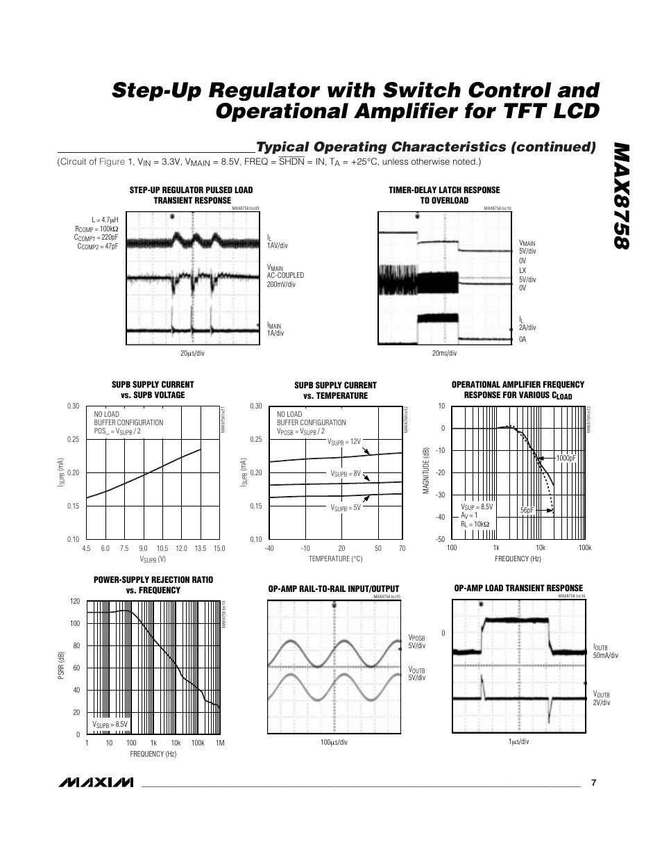 Typical operating characteristics (continued) | Rainbow Electronics MAX8758 User Manual | Page 7 / 20