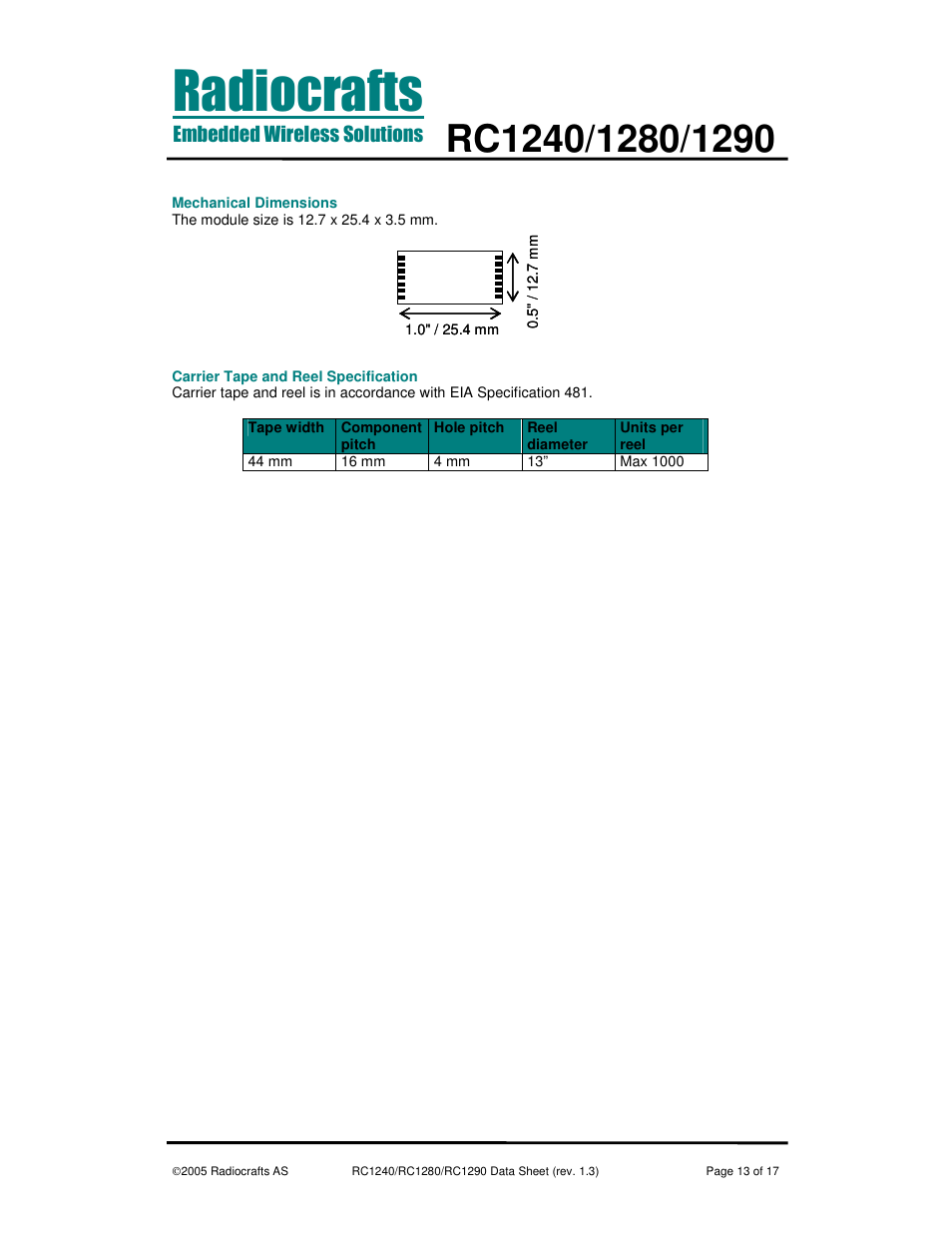 Rainbow Electronics RC1290 User Manual | Page 13 / 17
