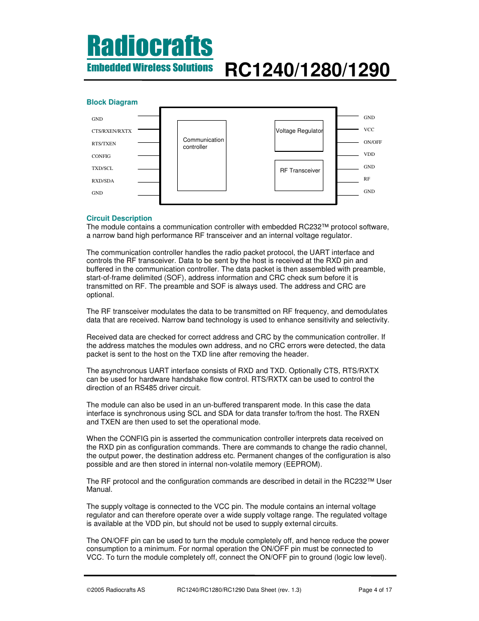 Rainbow Electronics RC1290 User Manual | Page 4 / 17