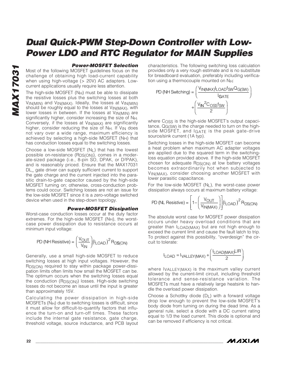 Rainbow Electronics MAX17031 User Manual | Page 22 / 24