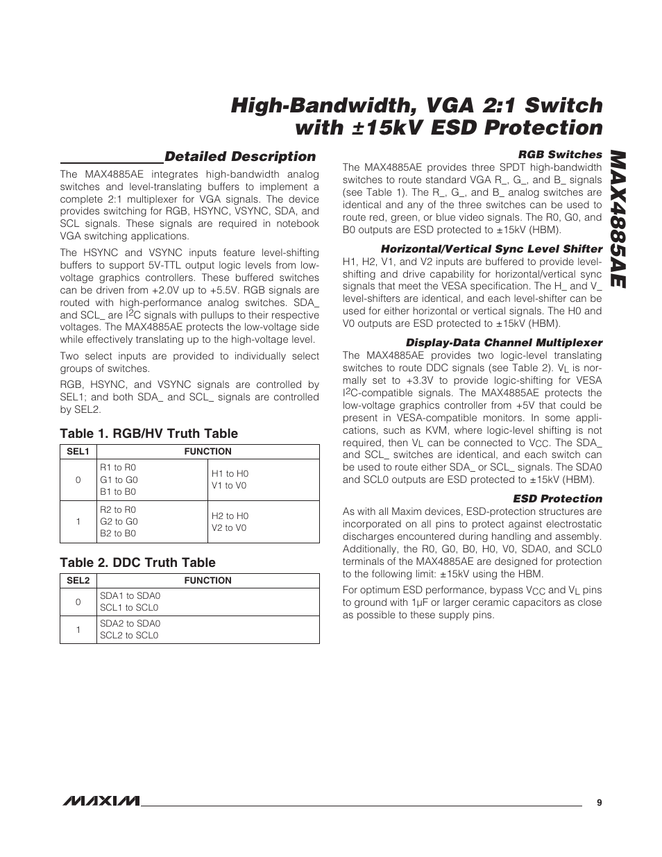 Detailed description | Rainbow Electronics MAX4885AE User Manual | Page 9 / 10