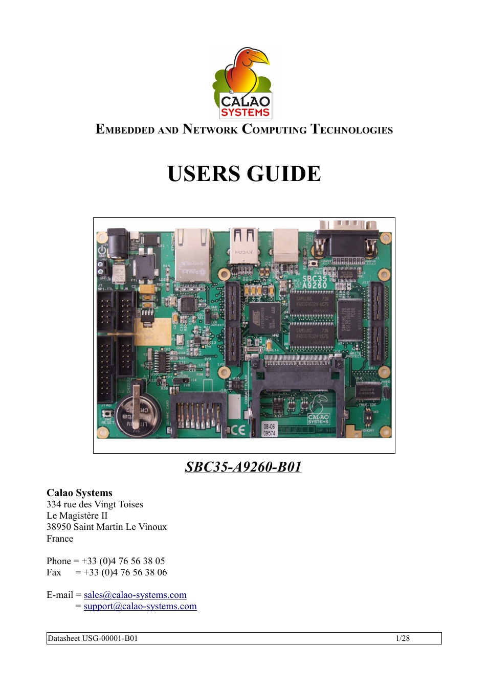 Rainbow Electronics SBC35-A9260-C12 User Manual | 28 pages