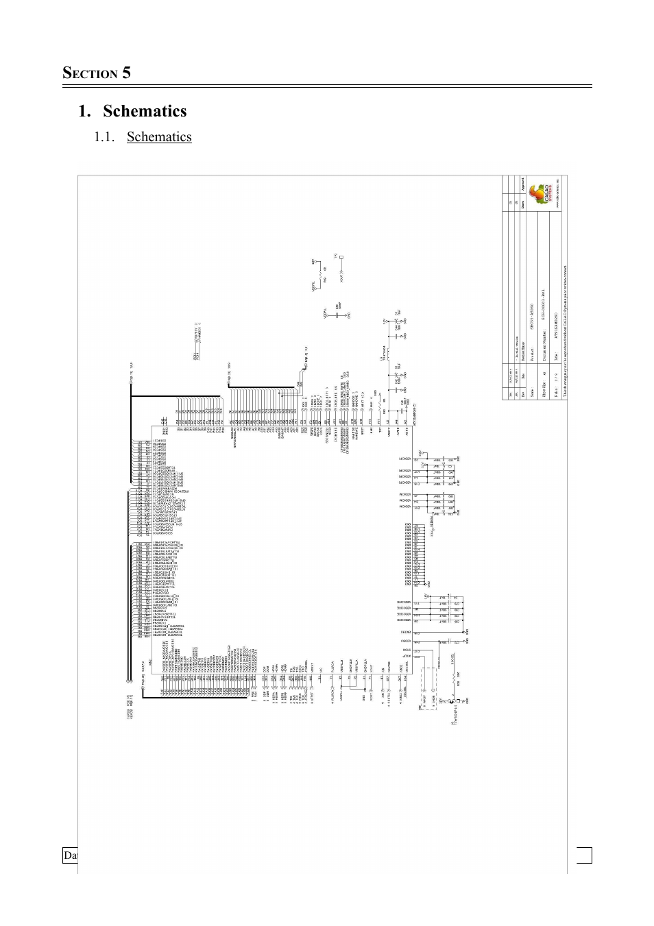Section 5, Schematics | Rainbow Electronics SBC35-A9260-C12 User Manual | Page 20 / 28