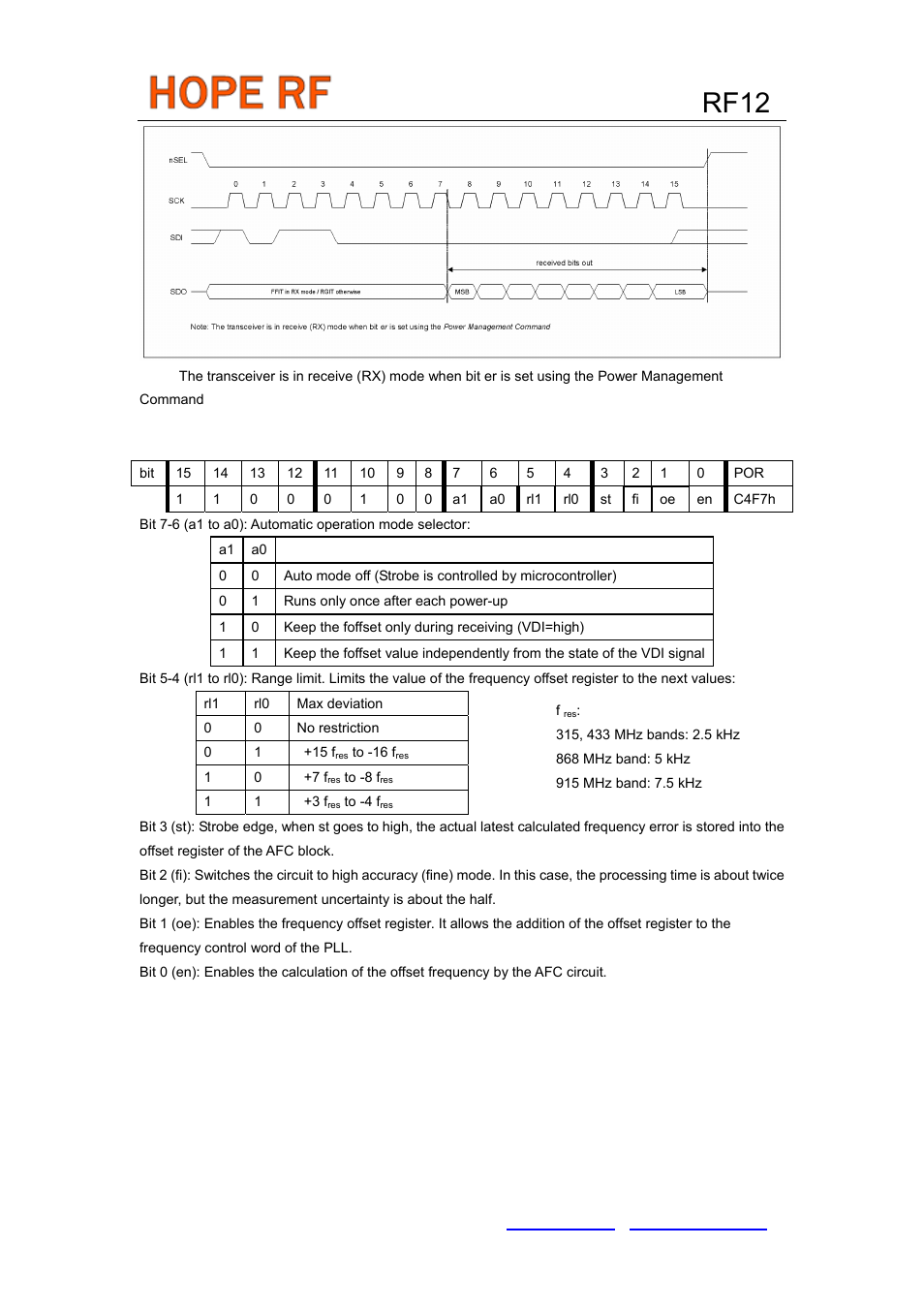 Rf12 | Rainbow Electronics RF12 User Manual | Page 19 / 31
