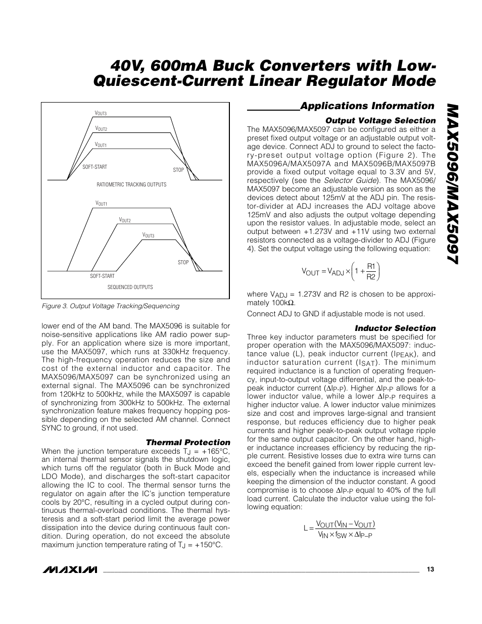 Applications information | Rainbow Electronics MAX5097 User Manual | Page 13 / 20