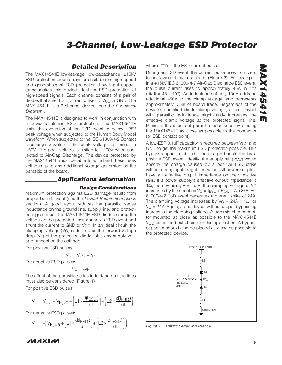 Detailed description, Applications information | Rainbow Electronics MAX14541Е User Manual | Page 5 / 8