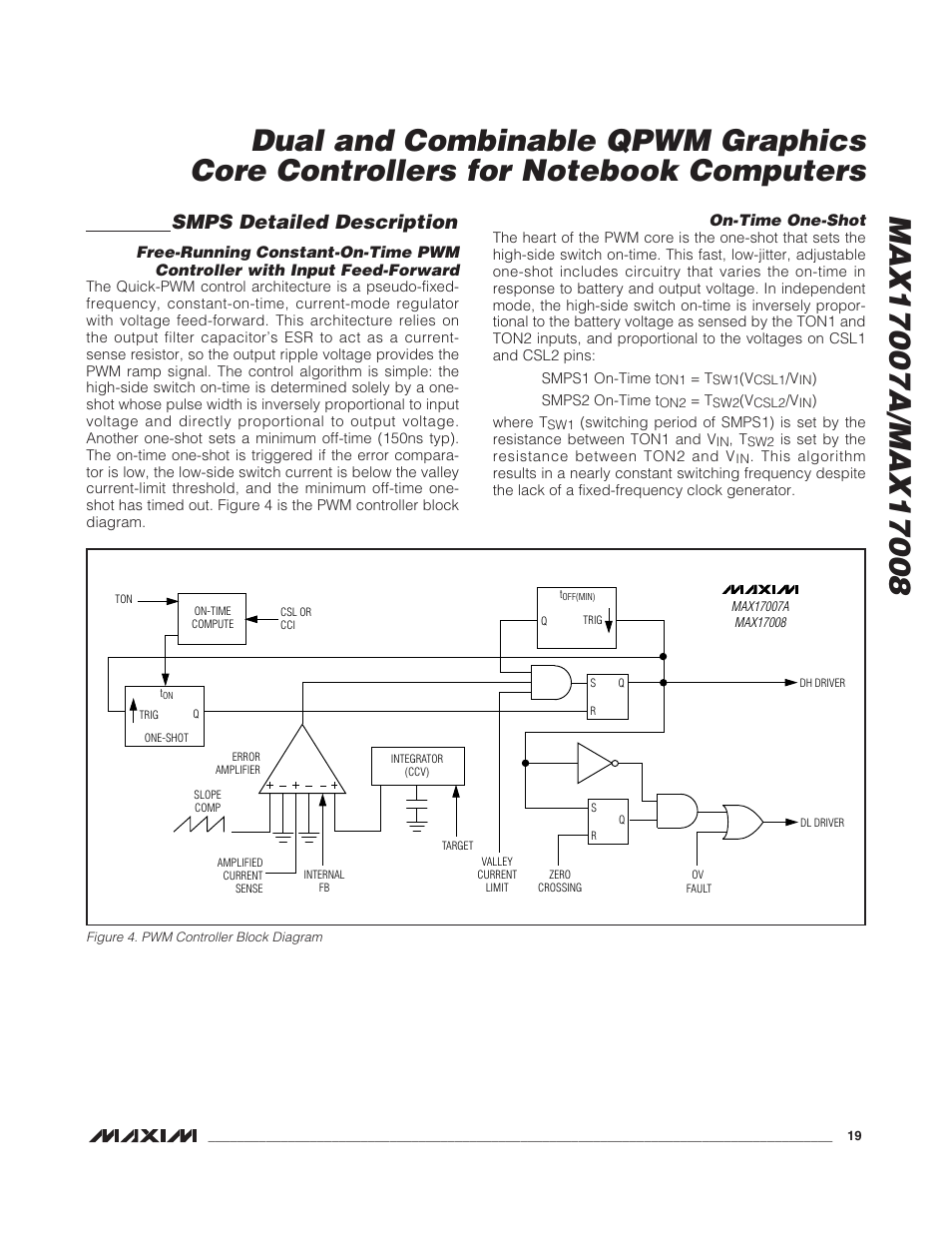 Smps detailed description | Rainbow Electronics MAX17008 User Manual | Page 19 / 36