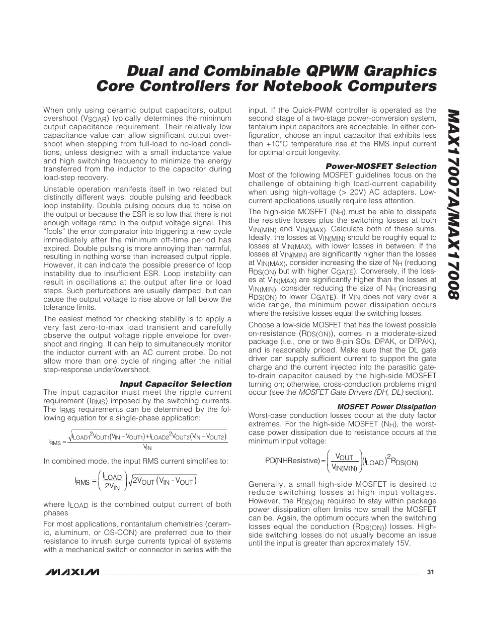 Rainbow Electronics MAX17008 User Manual | Page 31 / 36