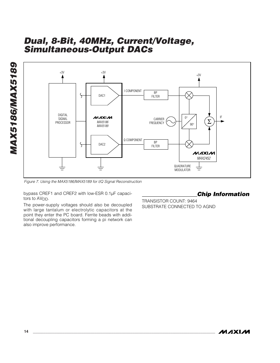 Chip information | Rainbow Electronics MAX5189 User Manual | Page 14 / 15