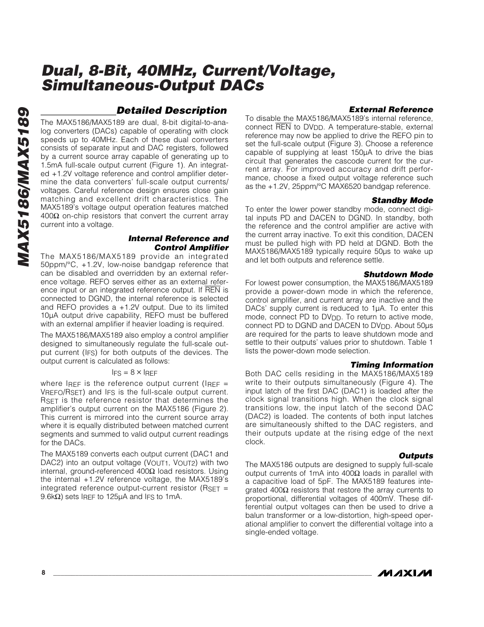 Detailed description | Rainbow Electronics MAX5189 User Manual | Page 8 / 15