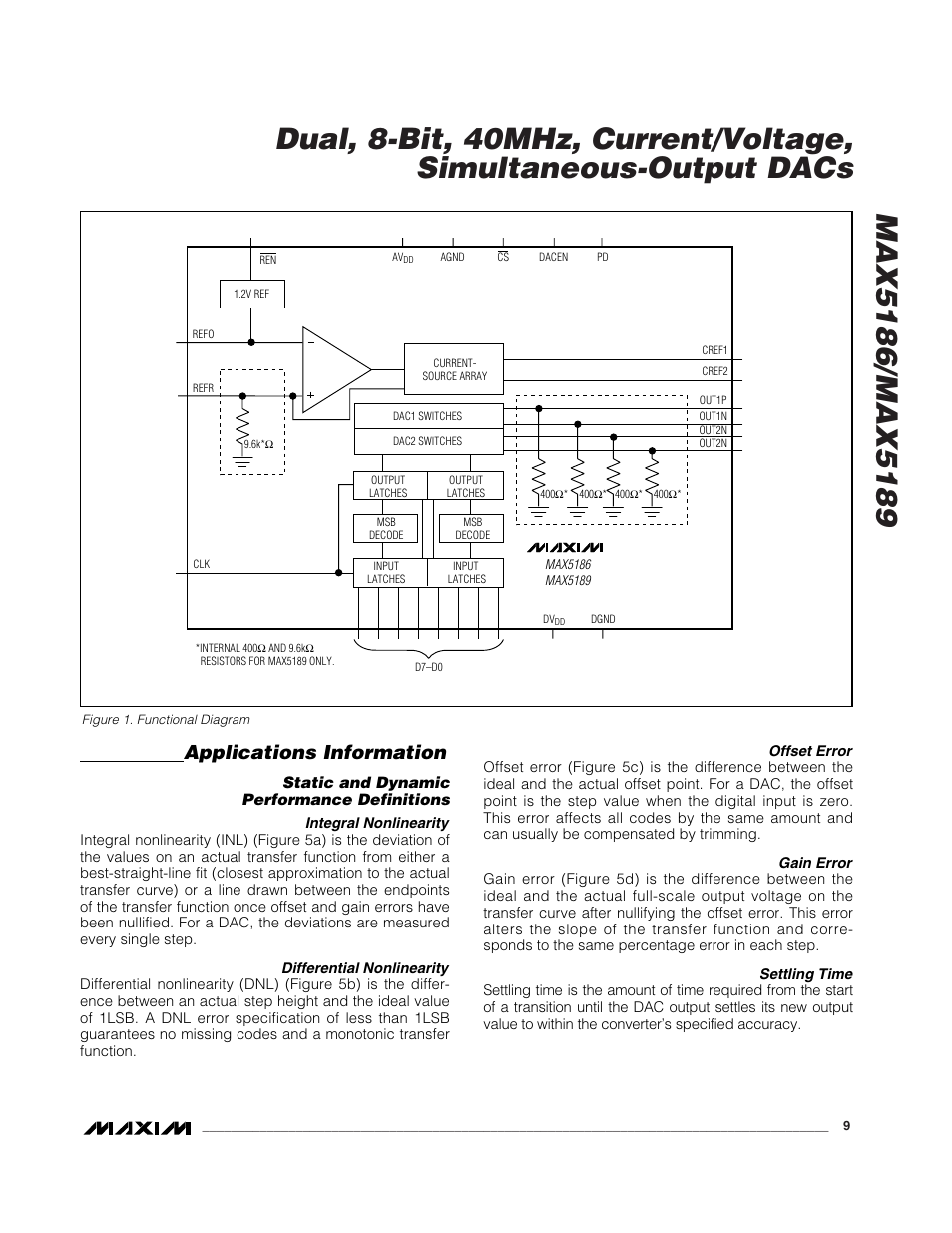 Applications information | Rainbow Electronics MAX5189 User Manual | Page 9 / 15