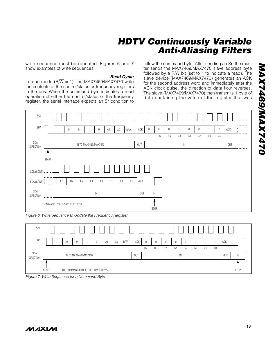 Read cycle | Rainbow Electronics MAX7470 User Manual | Page 13 / 17