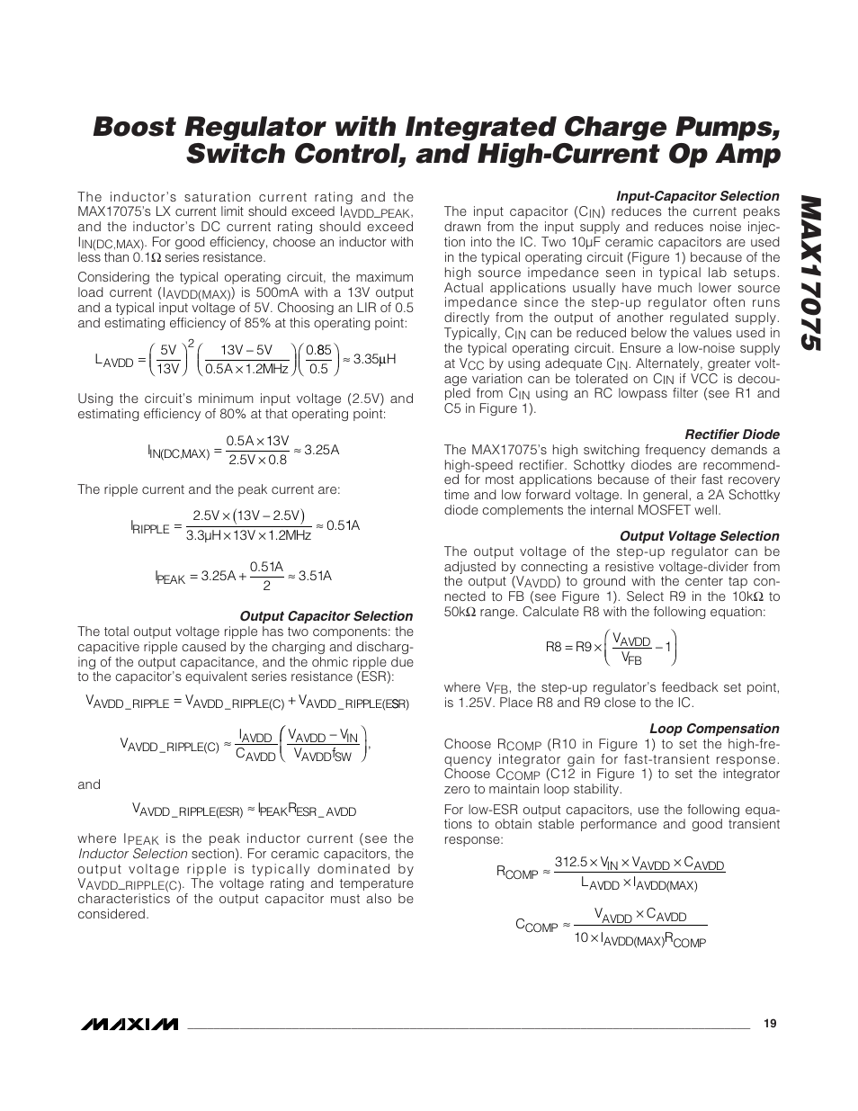 Rainbow Electronics MAX17075 User Manual | Page 19 / 22