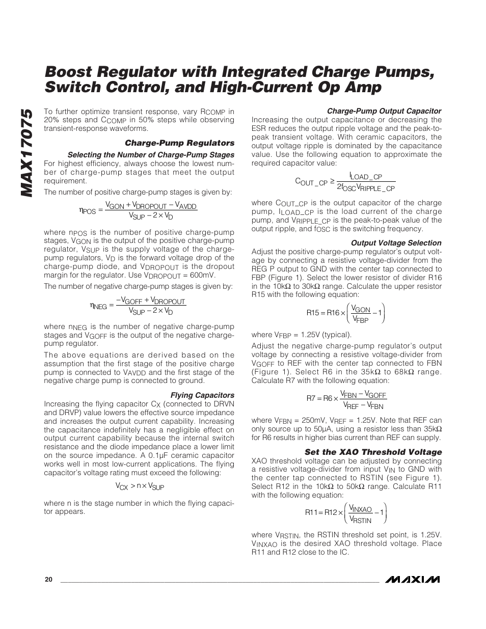 Rainbow Electronics MAX17075 User Manual | Page 20 / 22