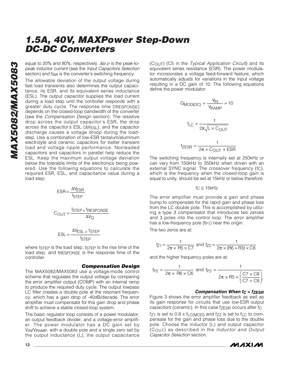 Rainbow Electronics MAX5083 User Manual | Page 12 / 18