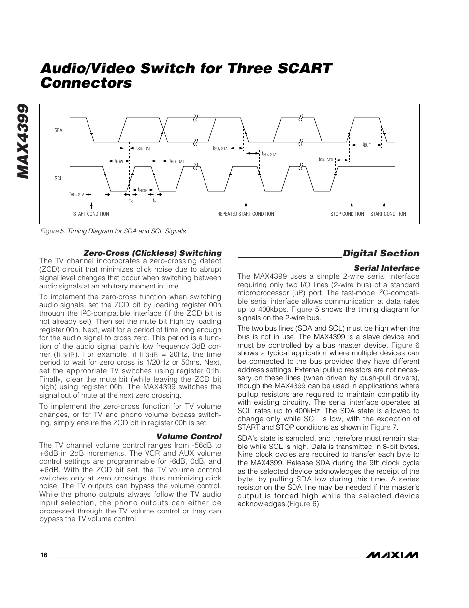 Max4399, Audio/video switch for three scart connectors | Rainbow Electronics MAX4399 User Manual | Page 16 / 32