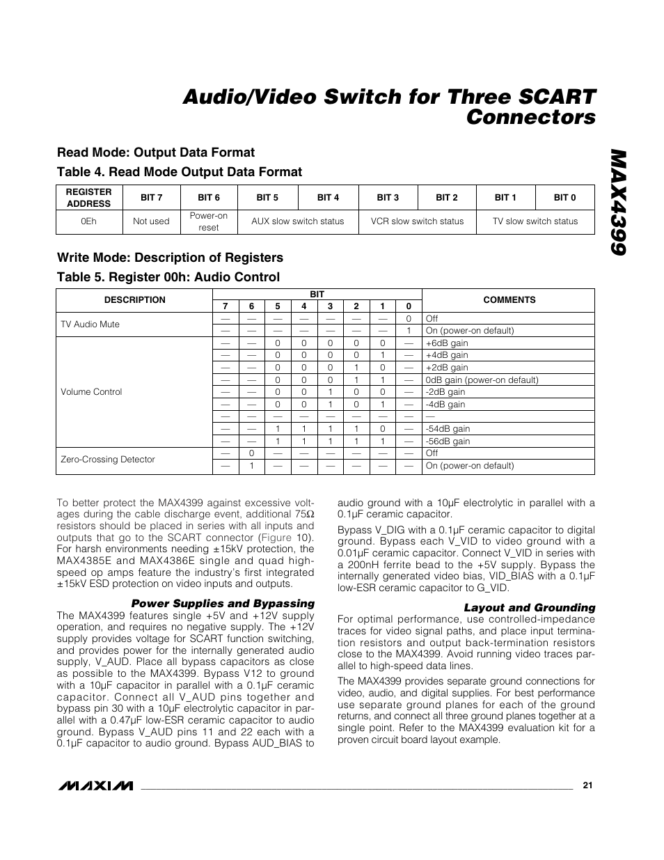 Rainbow Electronics MAX4399 User Manual | Page 21 / 32