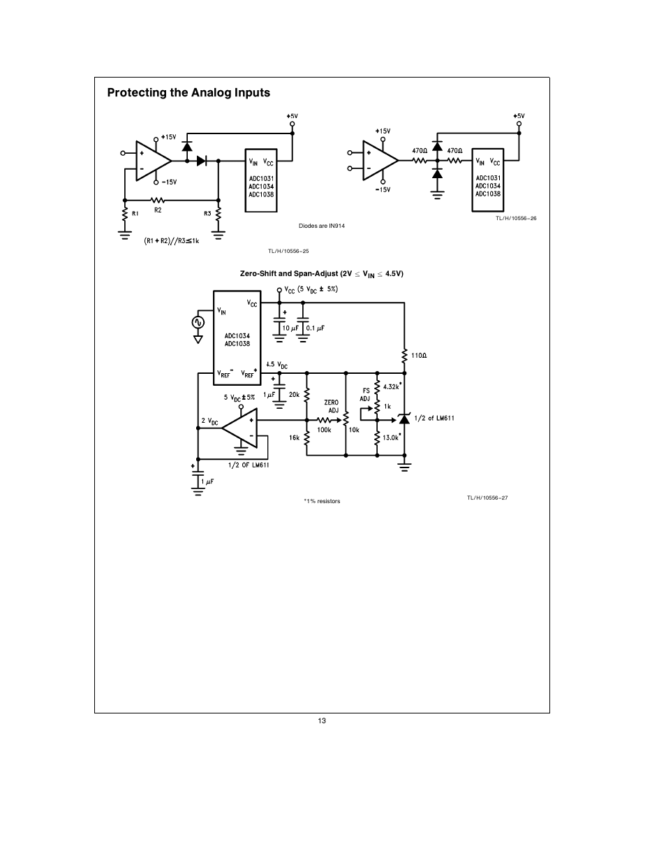 Protecting the analog inputs | Rainbow Electronics ADC1038 User Manual | Page 13 / 18