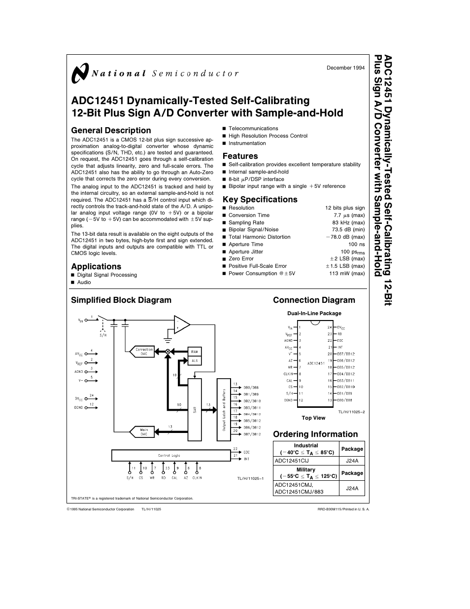 Rainbow Electronics ADC1251 User Manual | 18 pages