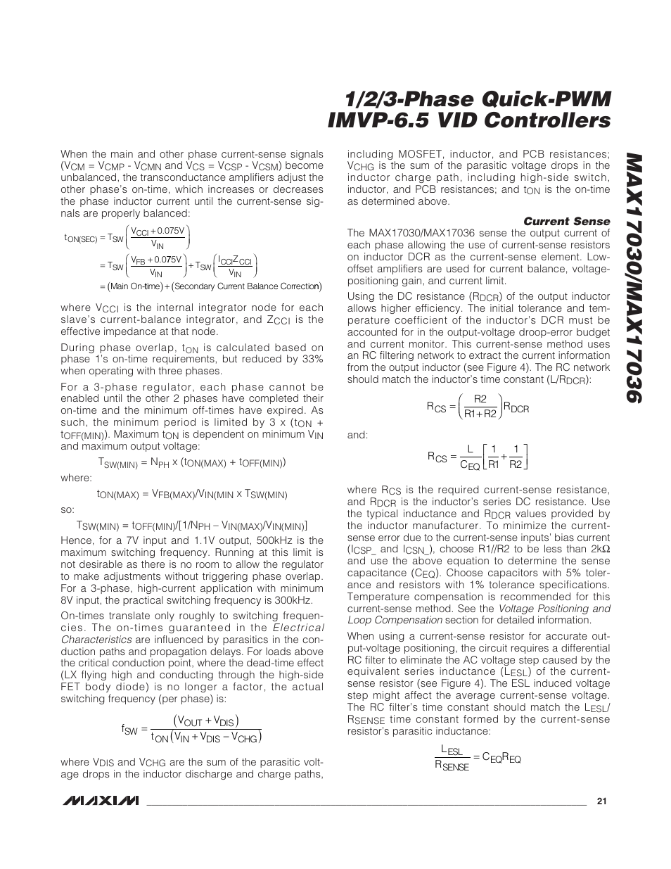 Rainbow Electronics MAX17036 User Manual | Page 21 / 38