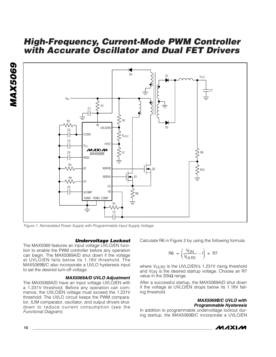 Max5069 | Rainbow Electronics MAX5069 User Manual | Page 10 / 19