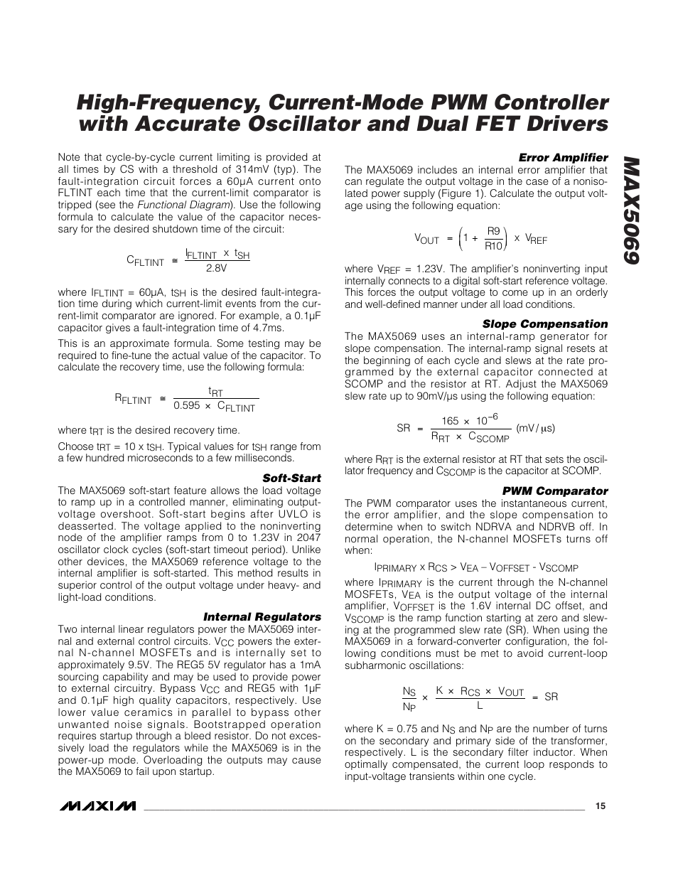 Rainbow Electronics MAX5069 User Manual | Page 15 / 19