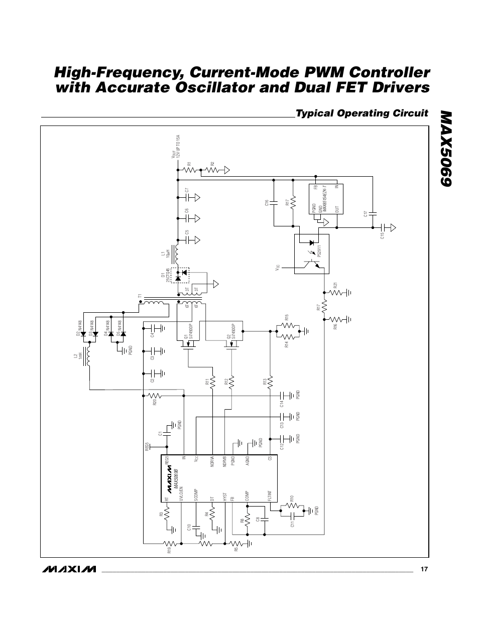 Typical operating circuit | Rainbow Electronics MAX5069 User Manual | Page 17 / 19