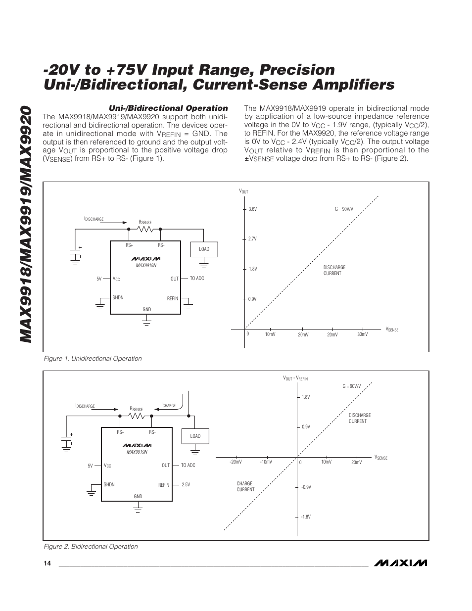 Uni-/bidirectional operation | Rainbow Electronics MAX9920 User Manual | Page 14 / 18