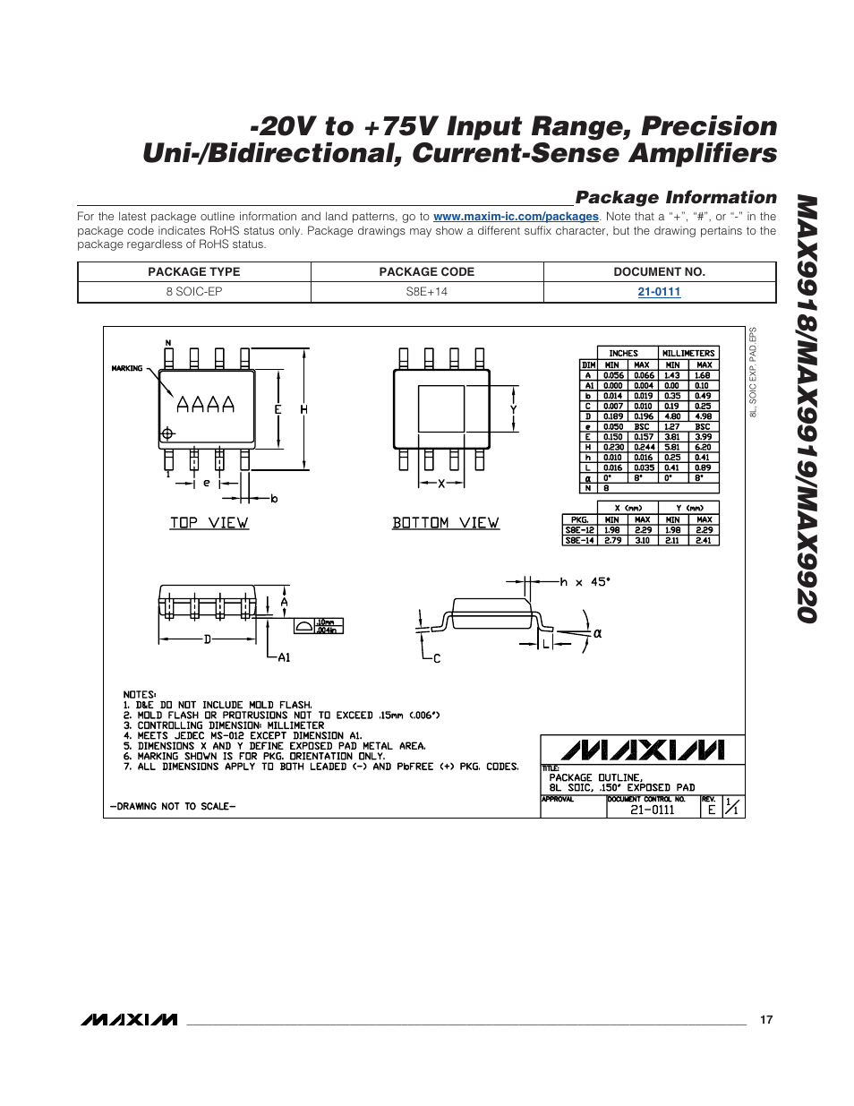 Rainbow Electronics MAX9920 User Manual | Page 17 / 18