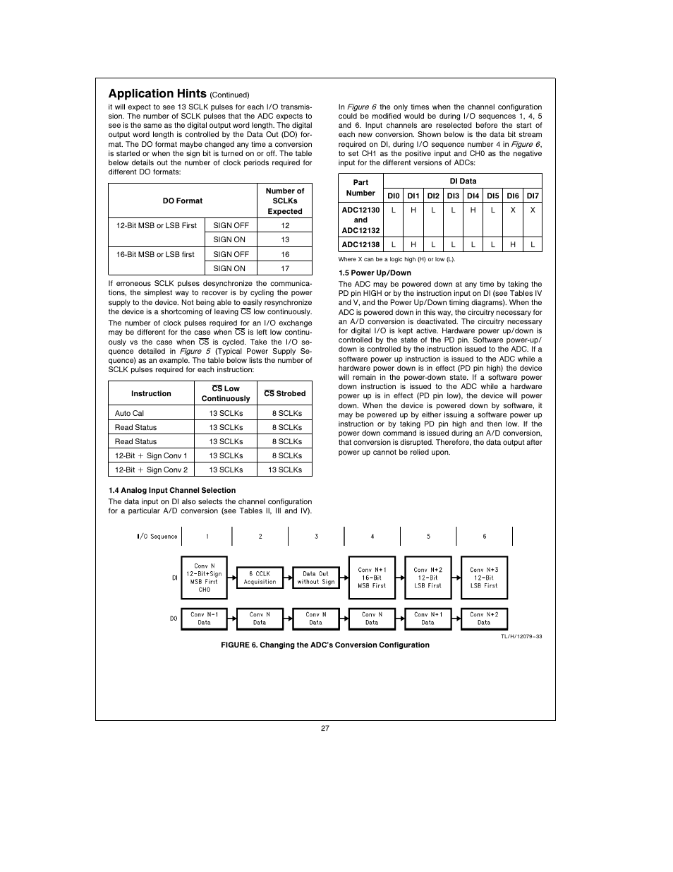 Application hints | Rainbow Electronics ADC12138 User Manual | Page 27 / 40