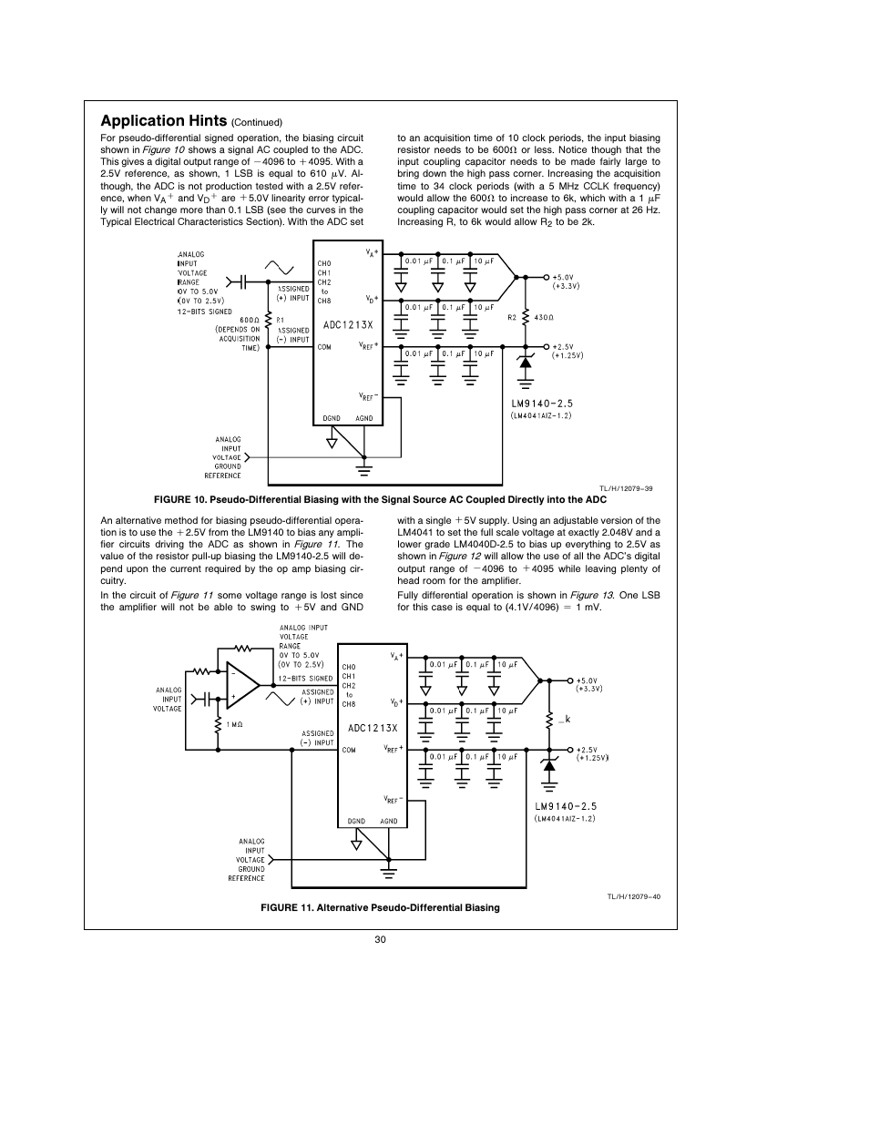 Application hints | Rainbow Electronics ADC12138 User Manual | Page 30 / 40